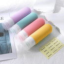 Kit 4 Frascos de Silicone Para Viagem | Anti-Vazamento