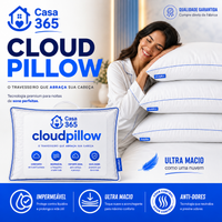 CloudPillow™ Travesseiro Premium Pluma de Ganso - Conforto de Hotel 5 Estrelas