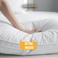 CloudPillow™ Travesseiro Premium Pluma de Ganso - Conforto de Hotel 5 Estrelas