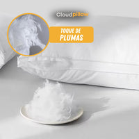 CloudPillow™ Travesseiro Premium Pluma de Ganso - Conforto de Hotel 5 Estrelas