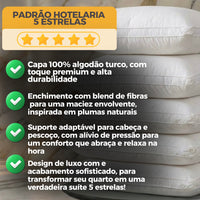 CloudPillow™ Travesseiro Premium Pluma de Ganso - Conforto de Hotel 5 Estrelas